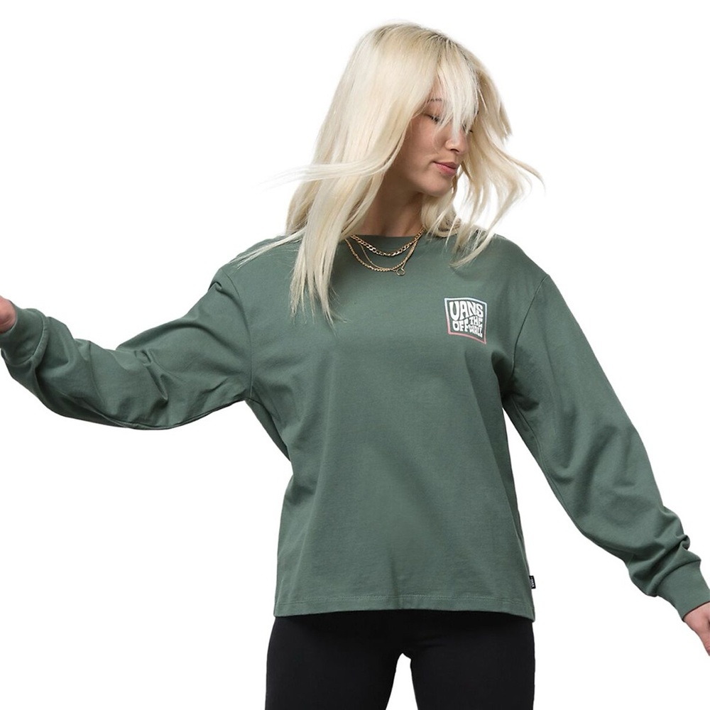 Vans Forest Green Long Sleeve Tee XS